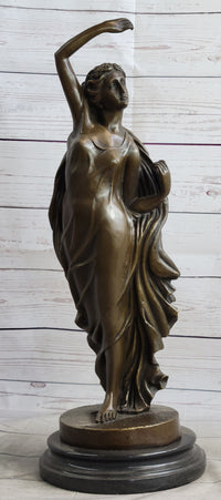 Large Sexy Maiden by French Artist Canova Real Bronze Sculpture