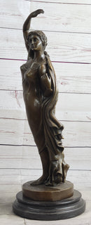 Large Sexy Maiden by French Artist Canova Real Bronze Sculpture