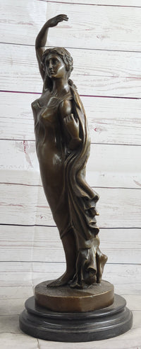 Large Sexy Maiden by French Artist Canova Real Bronze Sculpture
