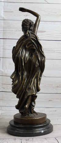 Large Sexy Maiden by French Artist Canova Real Bronze Sculpture