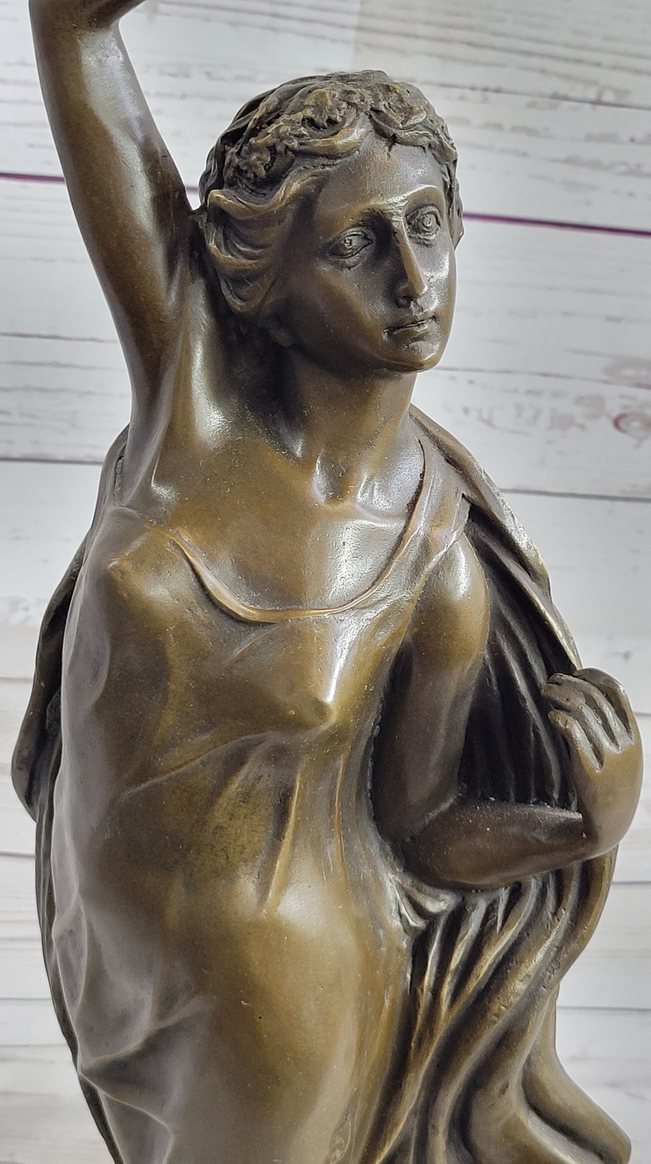 Large Sexy Maiden by French Artist Canova Real Bronze Sculpture