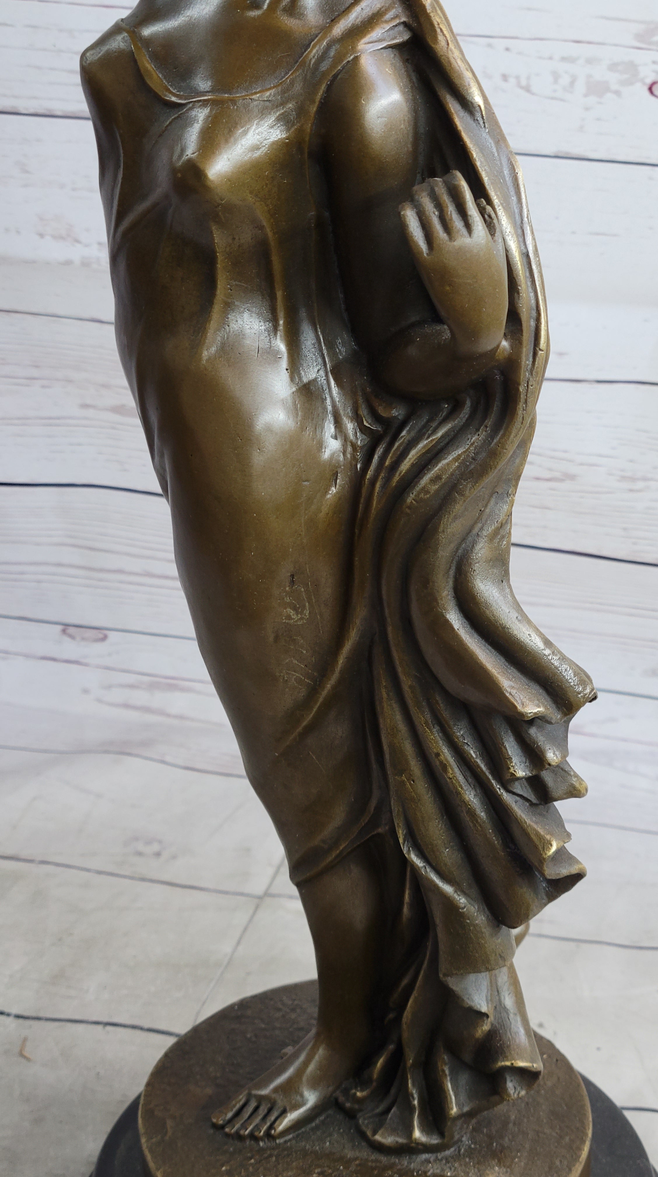 Large Sexy Maiden by French Artist Canova Real Bronze Sculpture
