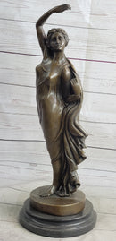 Large Sexy Maiden by French Artist Canova Real Bronze Sculpture