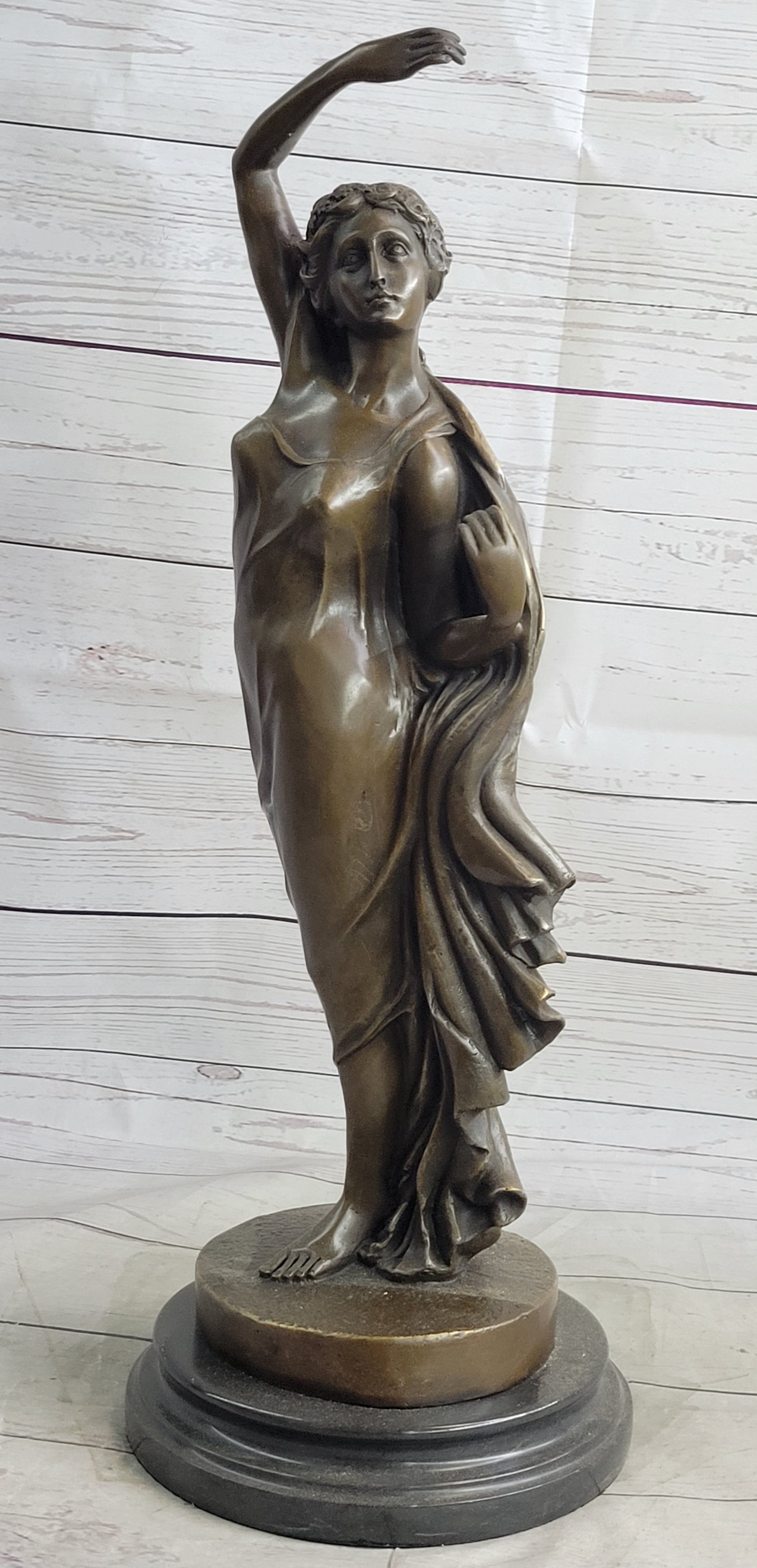 Large Sexy Maiden by French Artist Canova Real Bronze Sculpture