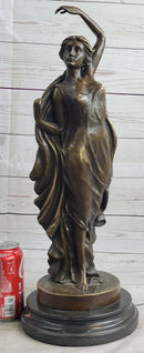 Gorgeous Woman Female Solid Bronze Sculpture