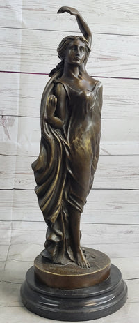 Gorgeous Woman Female Solid Bronze Sculpture