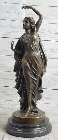 Gorgeous Woman Female Solid Bronze Sculpture