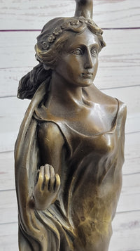 Gorgeous Woman Female Solid Bronze Sculpture