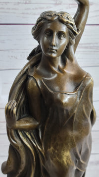Gorgeous Woman Female Solid Bronze Sculpture