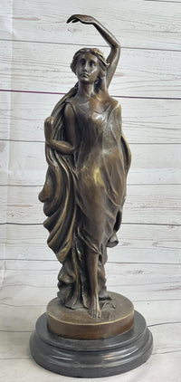 Gorgeous Woman Female Solid Bronze Sculpture