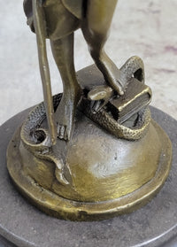 Signed Mayer Lawyer Blind Justice Bronze Law Sculpture