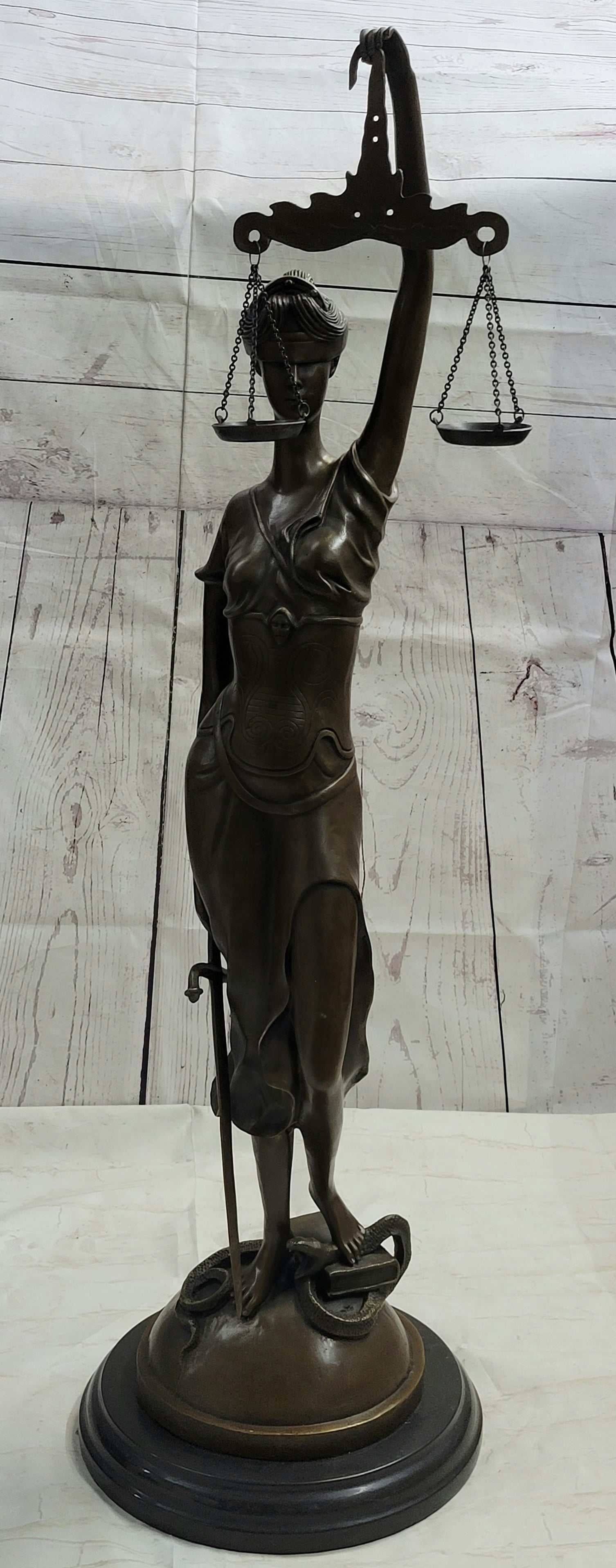 Themis Justitia Hot Cast Bronze Blind Lady of Justice
