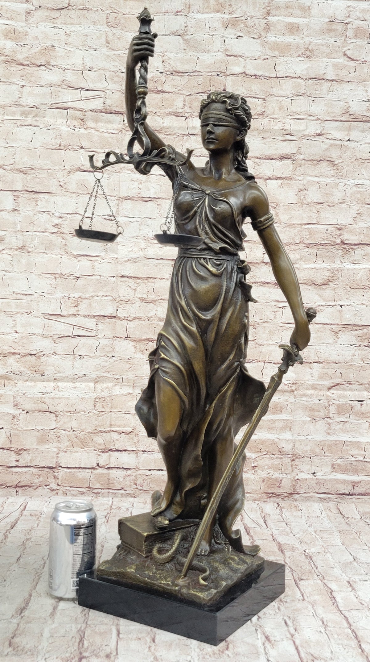 Themis Blind Lady of Justice Bronze Sculpture Lawyer Attorney