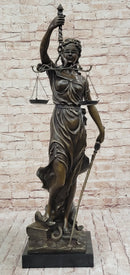 Themis Blind Lady of Justice Bronze Sculpture Lawyer Attorney