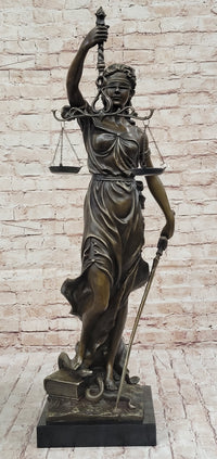 Themis Blind Lady of Justice Bronze Sculpture Lawyer Attorney