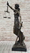 Themis Blind Lady of Justice Bronze Sculpture Lawyer Attorney