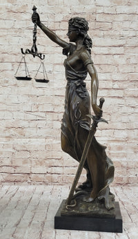 Themis Blind Lady of Justice Bronze Sculpture Lawyer Attorney