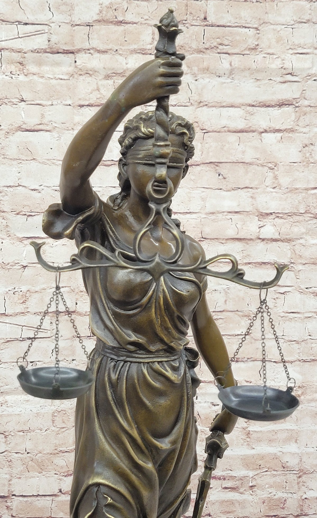 Themis Blind Lady of Justice Bronze Sculpture Lawyer Attorney