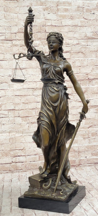 Themis Blind Lady of Justice Bronze Sculpture Lawyer Attorney