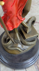 Red Lady Justice Bronze – Blindfolded Woman with Scales & Sword