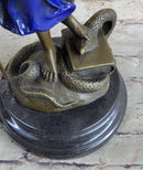 Hot Cast Blue & Gold Patina Blind Justice Lawyer Graduation Bronze