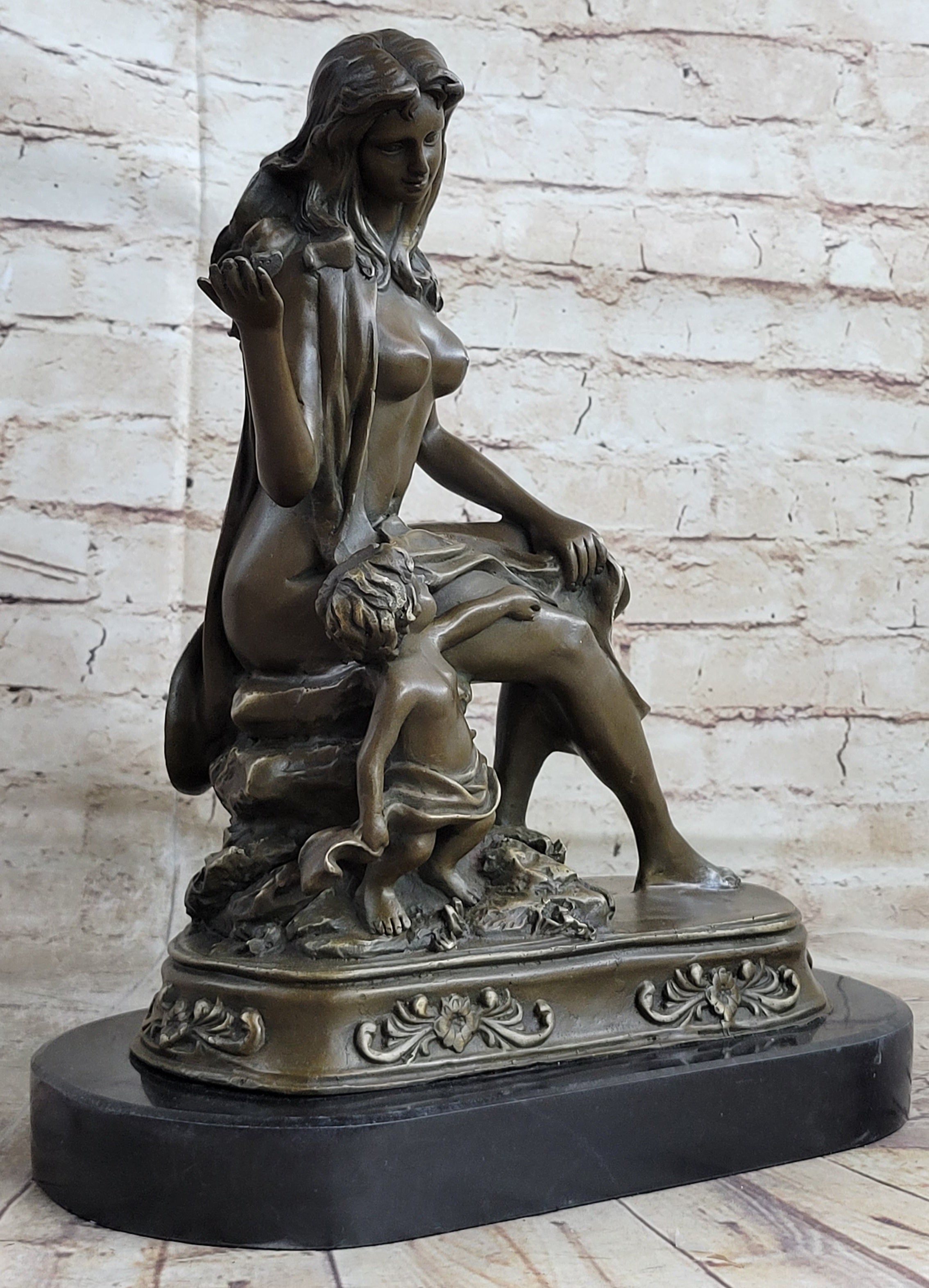 French Bronze Mother and Child by Gautherin - Clotilde de Surville