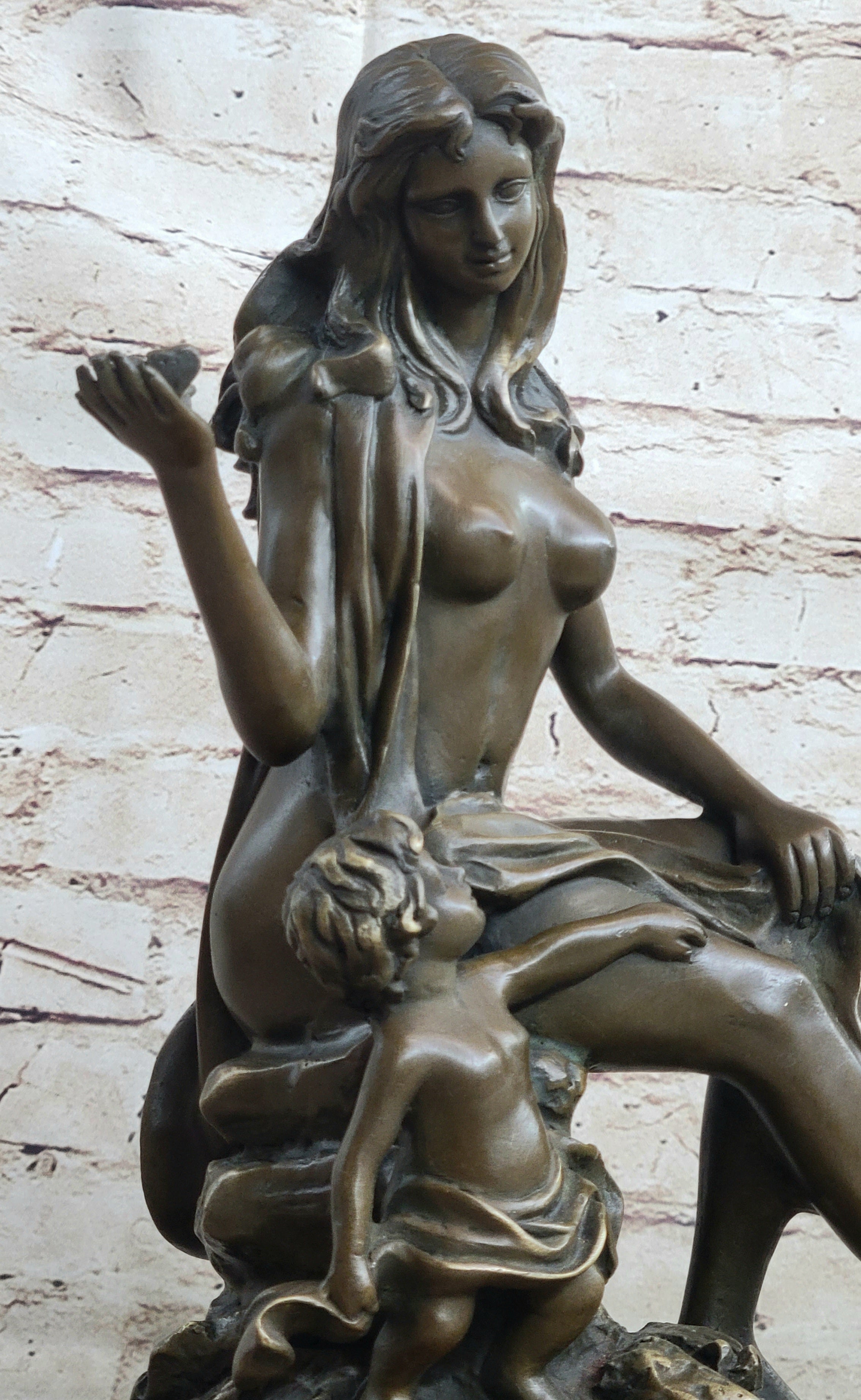 French Bronze Mother and Child by Gautherin - Clotilde de Surville