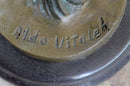 Floating Leaping Nude Girl Bronze Sculpture Original Art Female Figure by Aldo Vitaleh