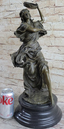 Signed Happy Dancer Bronze Sculpture Art
