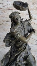 Signed Happy Dancer Bronze Sculpture Art