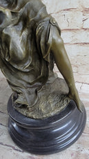 Signed Happy Dancer Bronze Sculpture Art