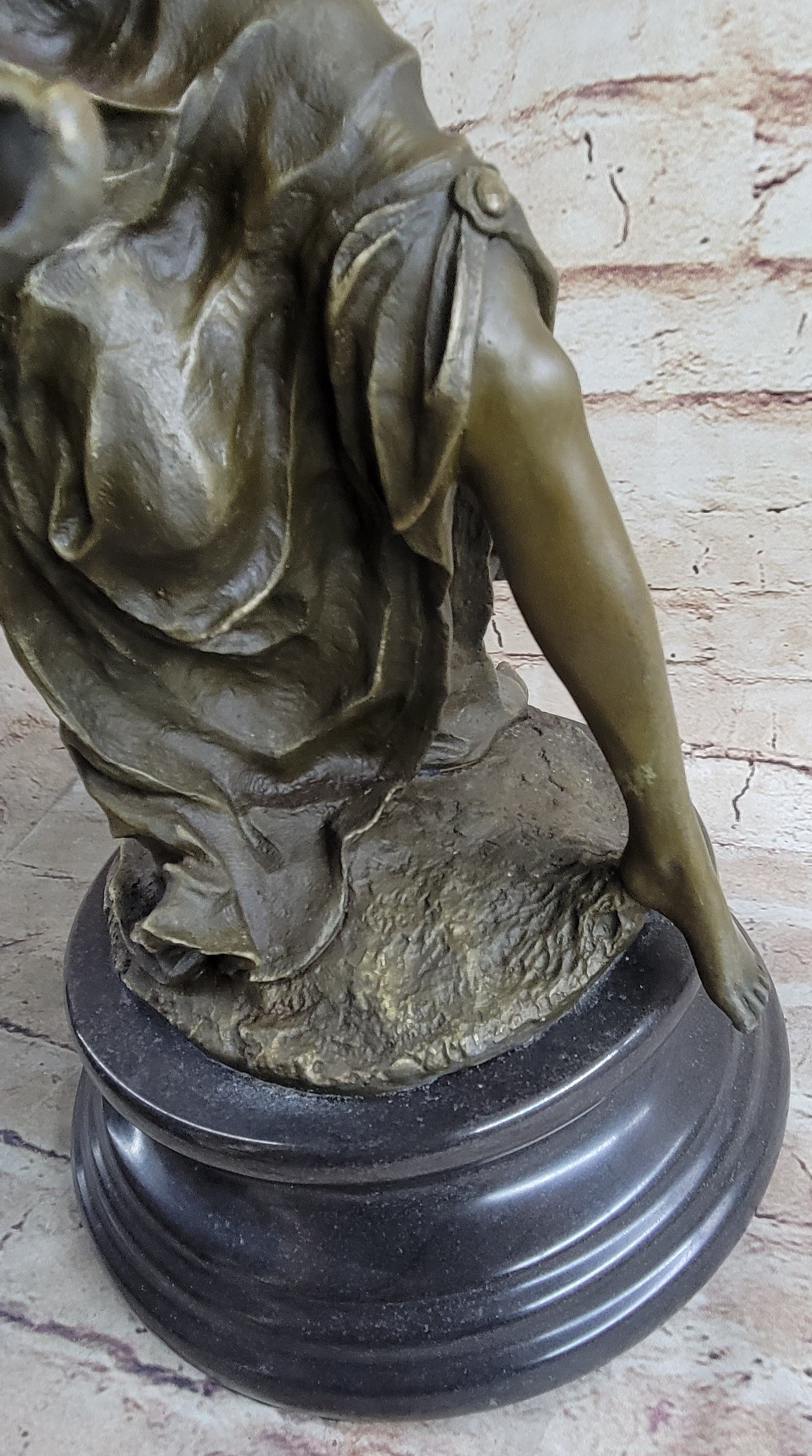 Signed Happy Dancer Bronze Sculpture Art
