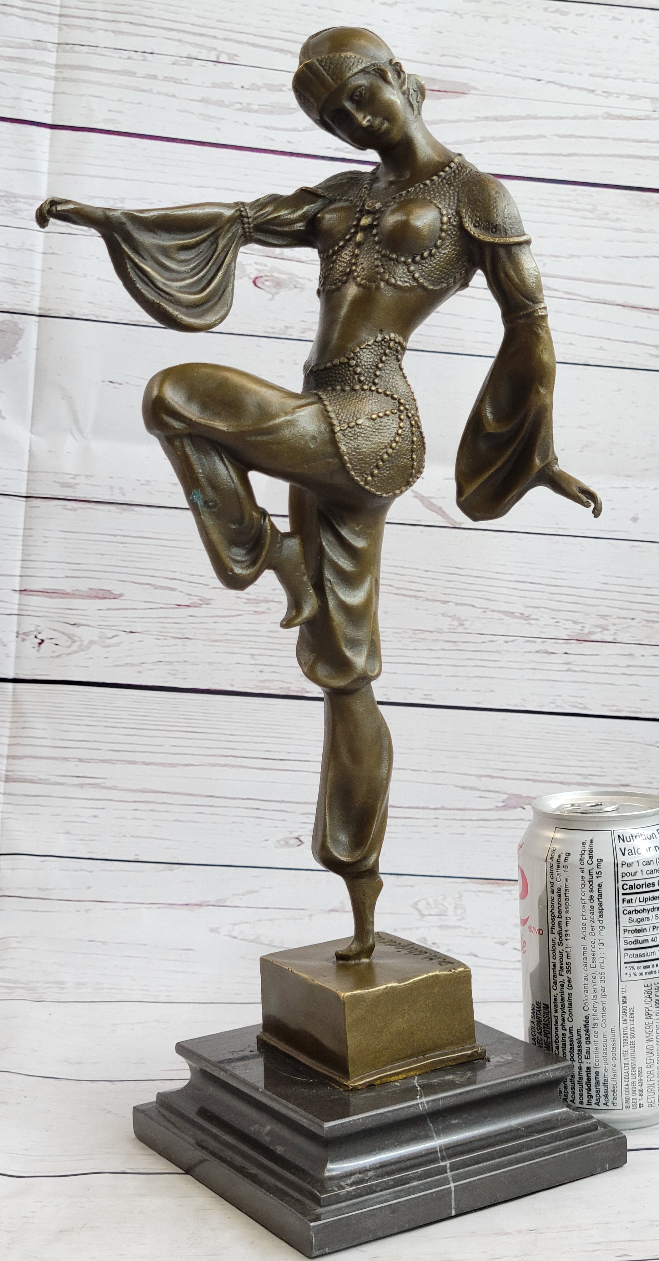 Bronze Dancer Vintage Theatre Signed Chiparus Drama Opera Art