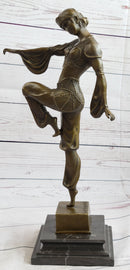 Bronze Dancer Vintage Theatre Signed Chiparus Drama Opera Art