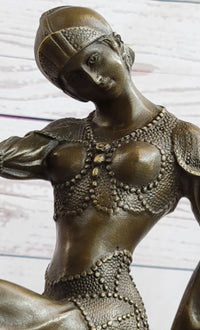Bronze Dancer Vintage Theatre Signed Chiparus Drama Opera Art