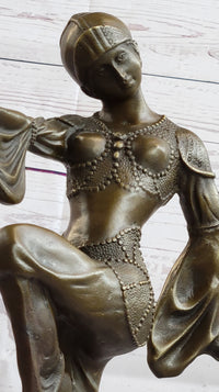 Bronze Dancer Vintage Theatre Signed Chiparus Drama Opera Art