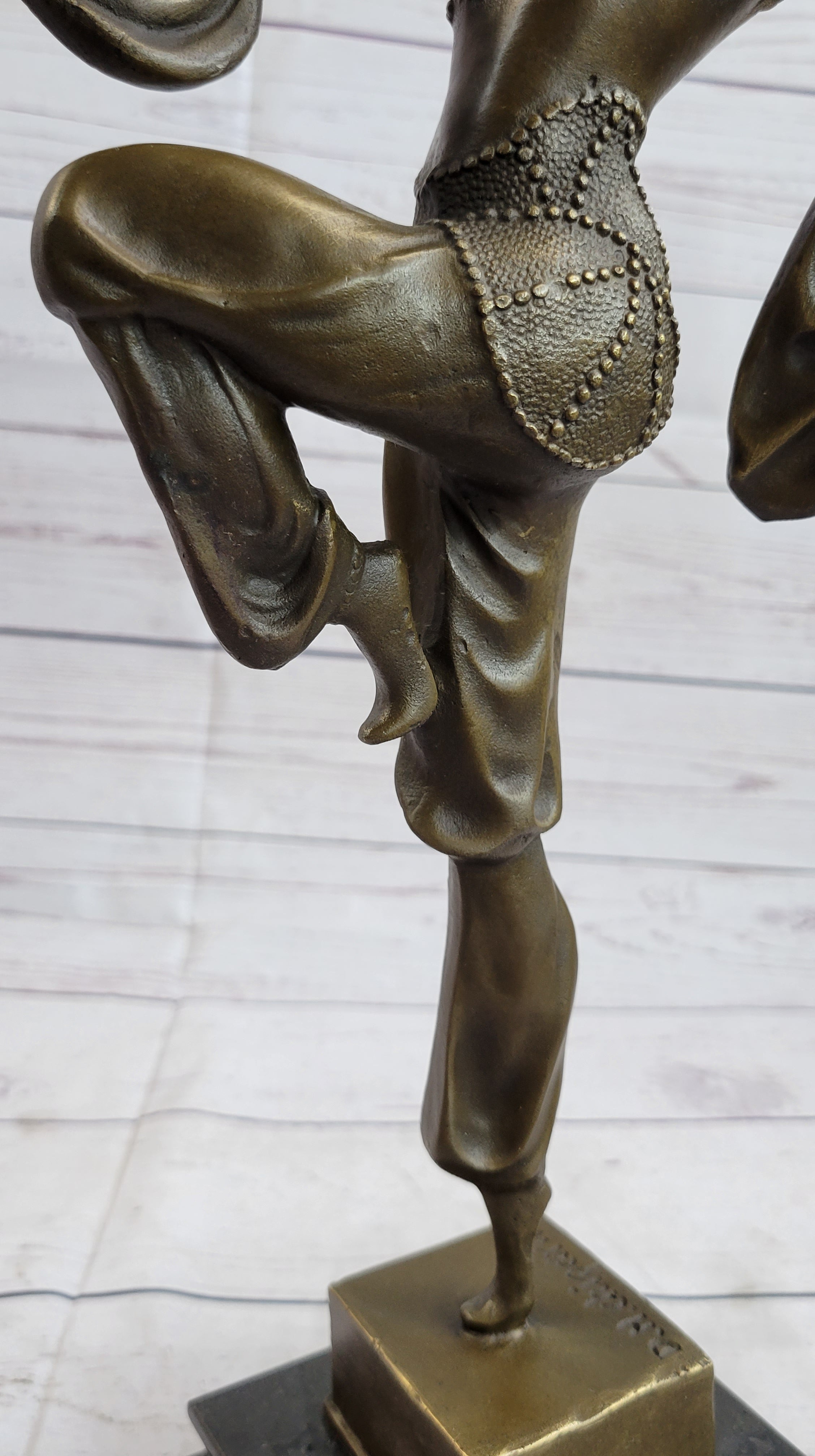 Bronze Dancer Vintage Theatre Signed Chiparus Drama Opera Art