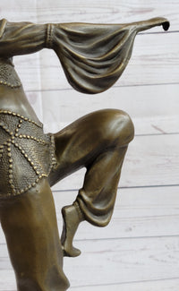 Bronze Dancer Vintage Theatre Signed Chiparus Drama Opera Art