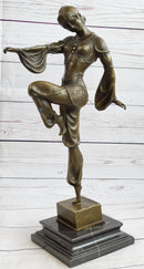 Bronze Dancer Vintage Theatre Signed Chiparus Drama Opera Art