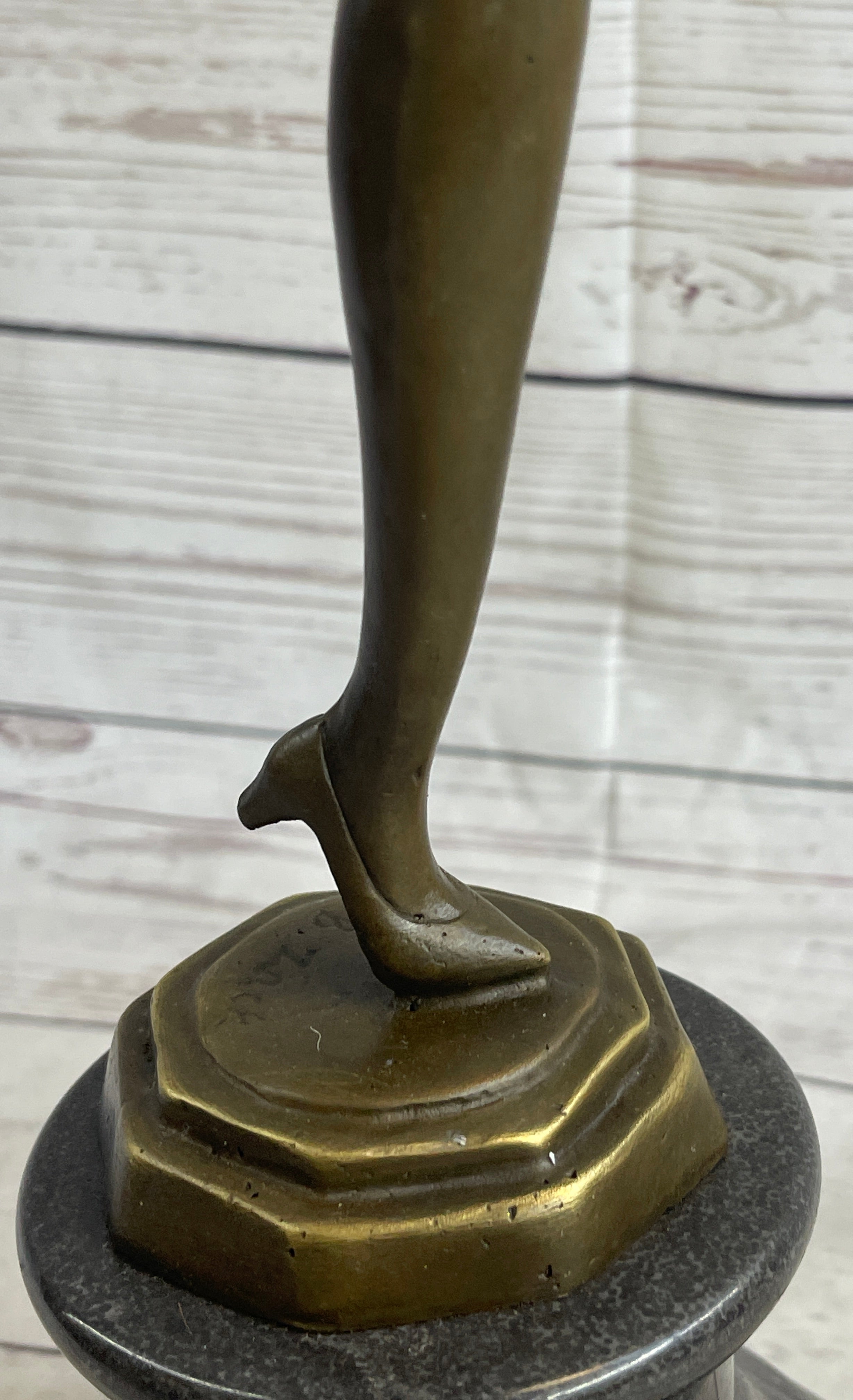 Signed Bruno Zach High Kick Dancer Bronze Sculpture Art Nouveau