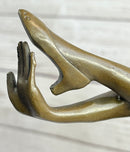 Signed Bruno Zach High Kick Dancer Bronze Sculpture Art Nouveau