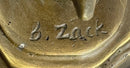 Signed Bruno Zach High Kick Dancer Bronze Sculpture Art Nouveau