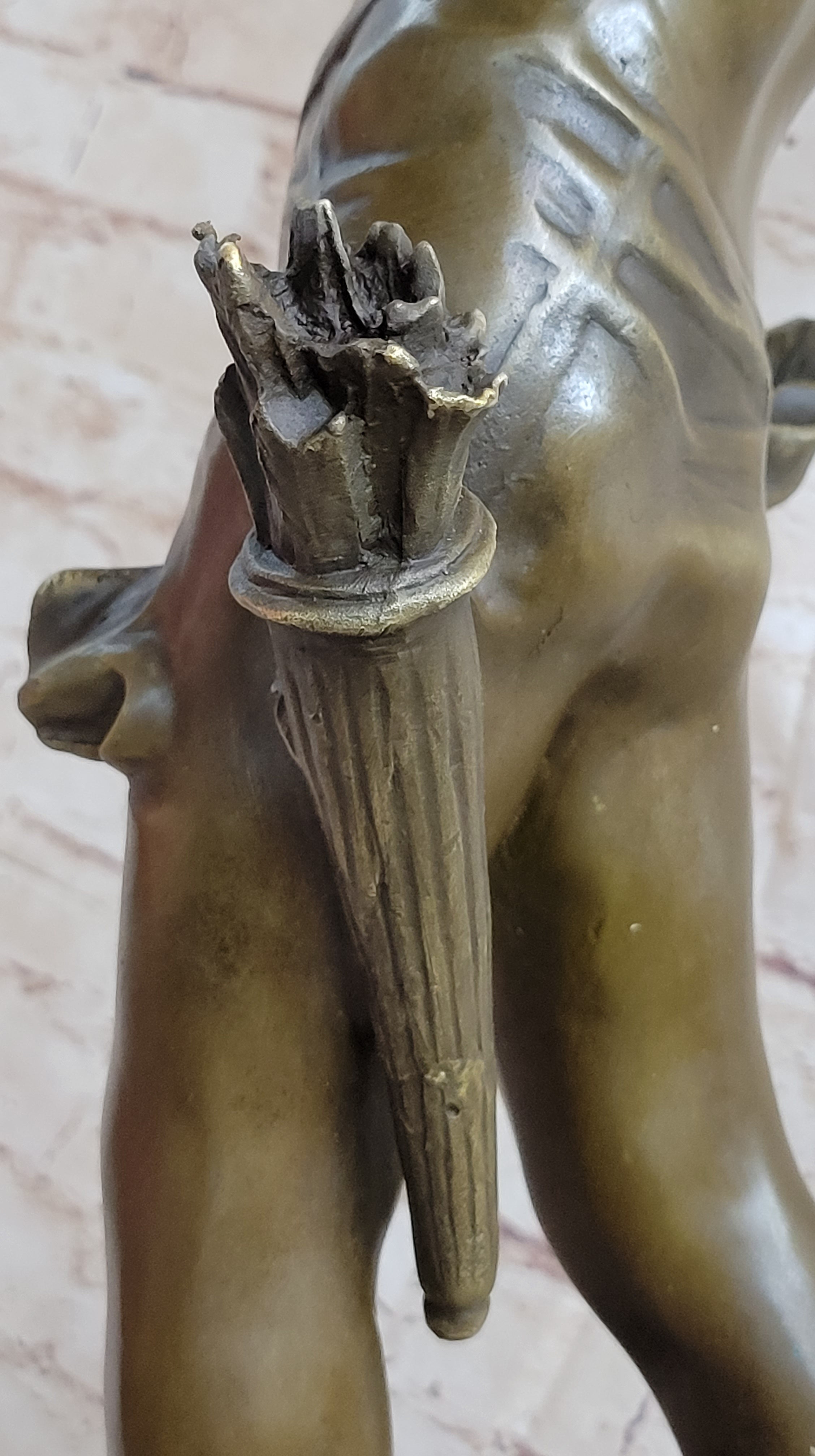Signed Moreau Large Angel Cupid Love Bronze Sculpture