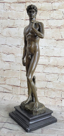 Michelangelo's David Bronze Miniature Replica 18" x 5"
