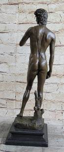 Michelangelo's David Bronze Miniature Replica 18" x 5"