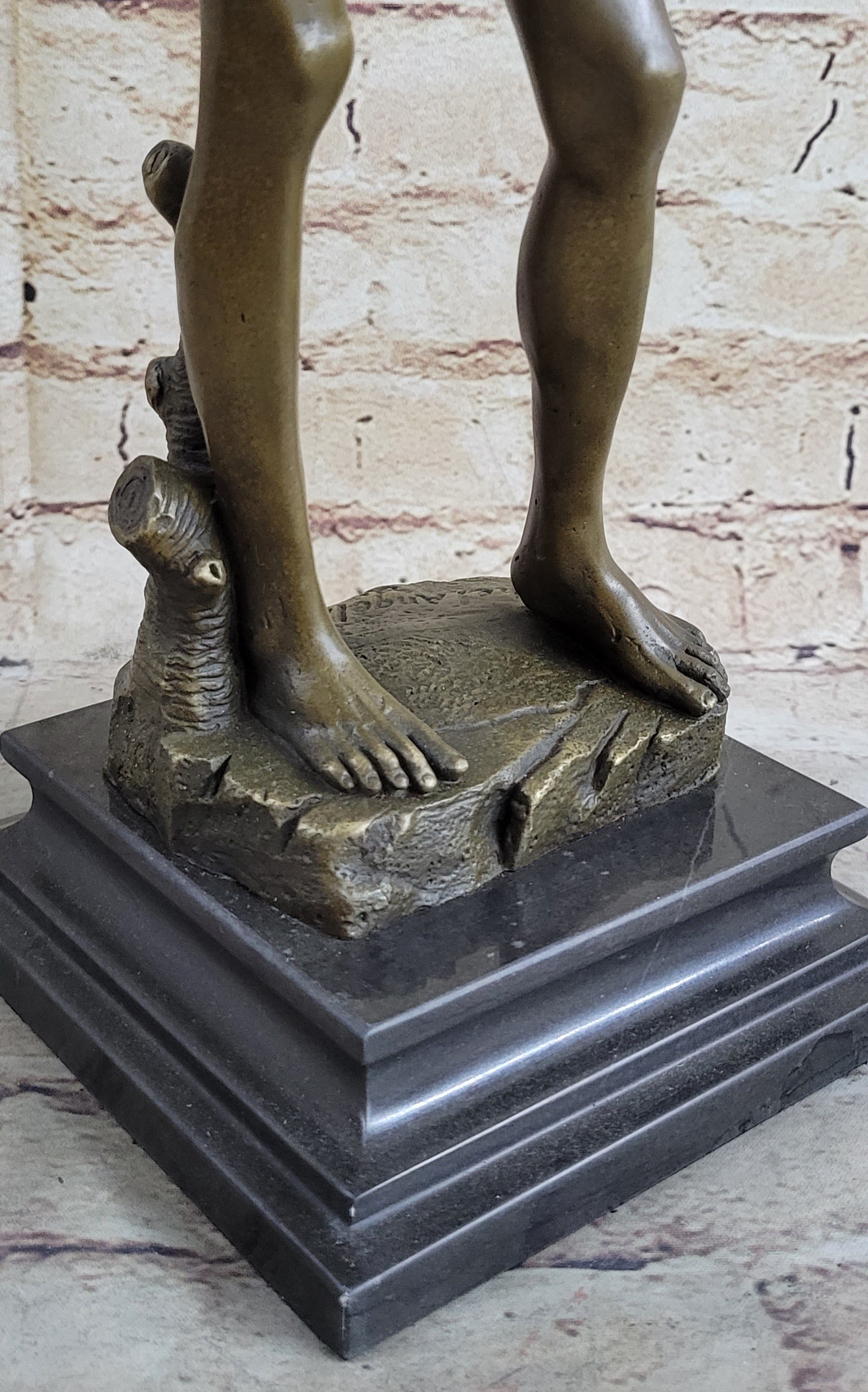 Michelangelo's David Bronze Miniature Replica 18" x 5"