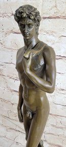 Michelangelo's David Bronze Miniature Replica 18" x 5"