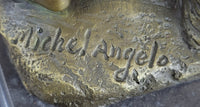Michelangelo's David Bronze Miniature Replica 18" x 5"
