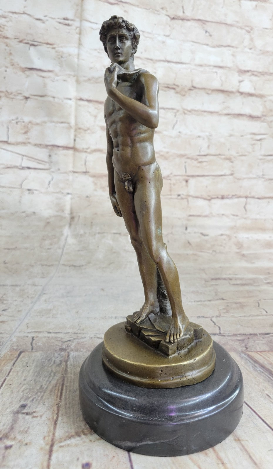 Michelangelo's DAVID Bronze Miniature Replica 10" x 4"