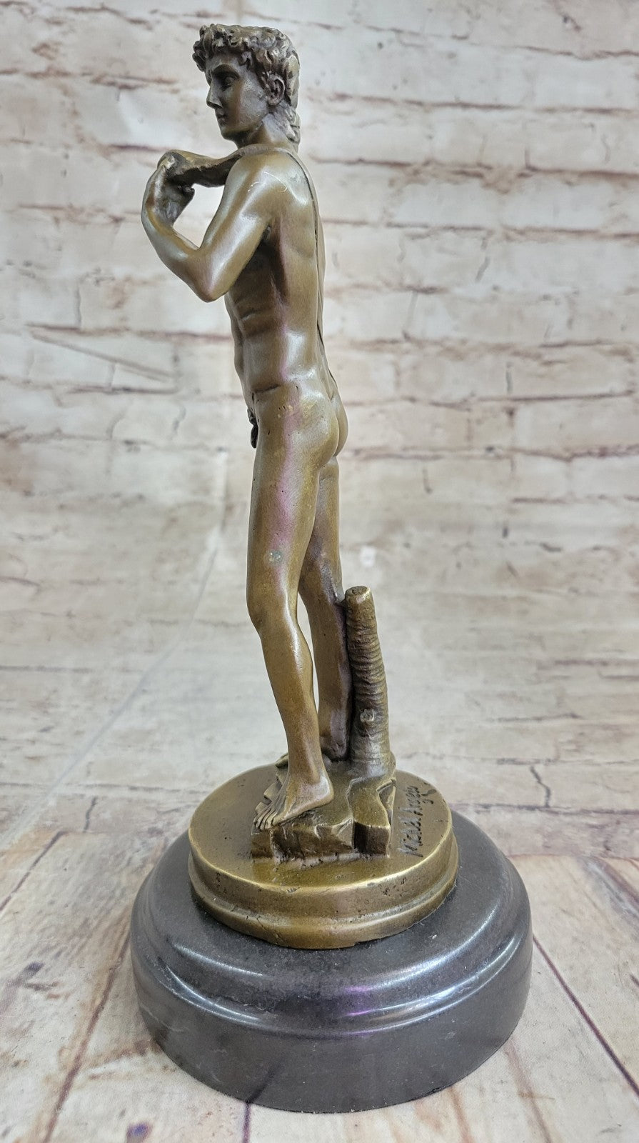 Michelangelo's DAVID Bronze Miniature Replica 10" x 4"